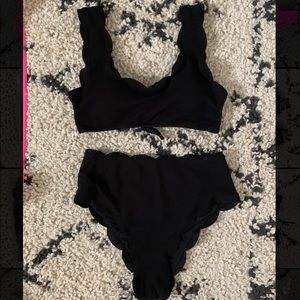 Black high waisted bikini